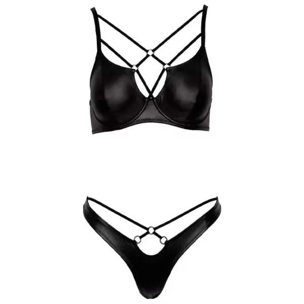 Комплект нижнего белья Cottelli Bra Set (75B/ S) Чёрный матовый photo 5