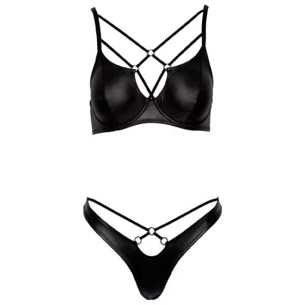 Комплект нижнего белья Cottelli Bra Set (75B/ S) Чёрный матовый photo 5