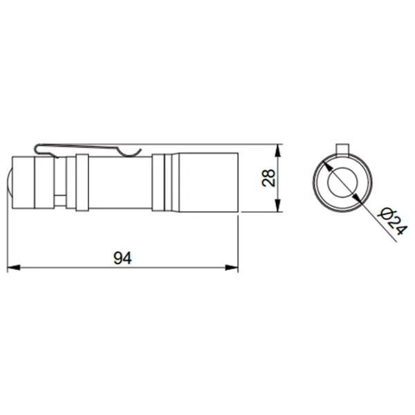 Фонарик GTV LT-LB3WT4-60 Черный photo 2