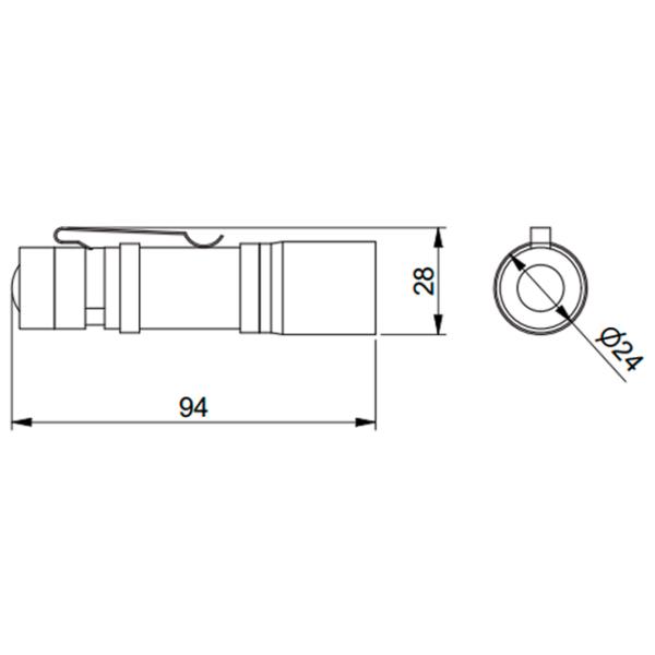 Фонарик GTV LT-LB3WT4-60 Черный photo 2