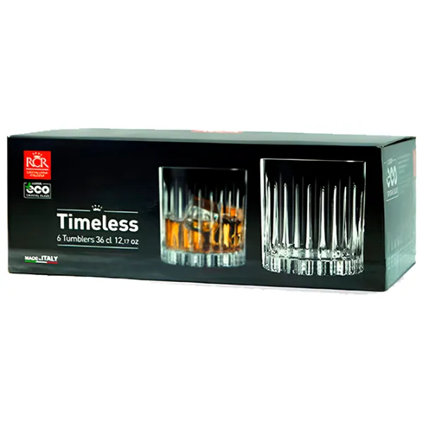 Набор стаканов RCR Timeless 0.36л / Хрусталь / Прозрачный photo 4