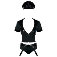 Lenjerie surpriză Obsessive Police (S/ M) Black photo 2