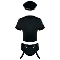 Lenjerie surpriză Obsessive Police (S/ M) Black photo 3