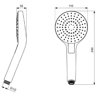 Насадка для душа Ideal Standart IdealRain Evo Round L3-110 Пластик/ глянцевая photo 2
