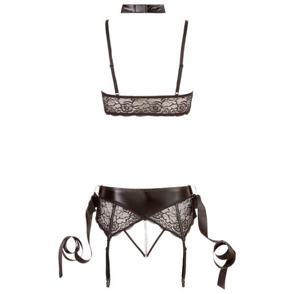 Комплект нижнего белья Cottelli Bra Set for Bondage Games (L) Черный photo 2