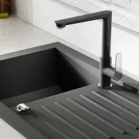 Baterie pentru bucătărie Ferro Adore BDR4BLC Mono comandă/ pivotantă/ Alamă/ Black photo 3