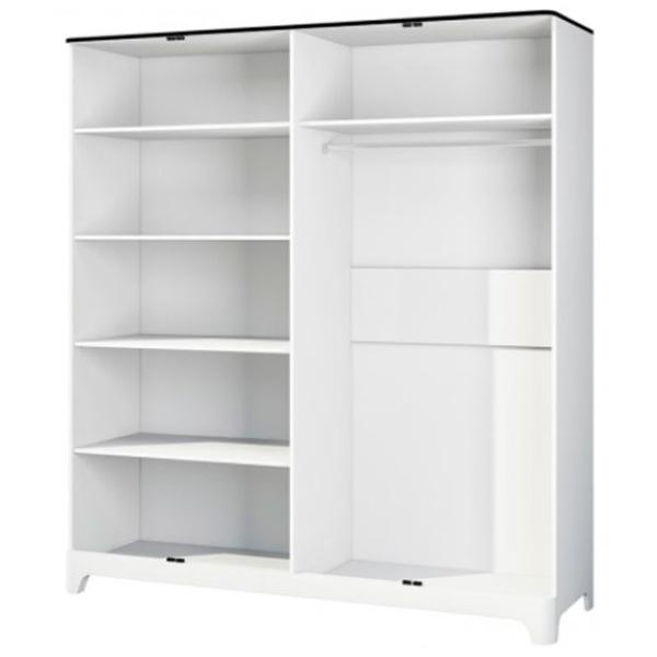 Шкаф Линейный Neman Verona MN-024-04 199 x 65см x 221 / ЛДСП / Белый глянец photo 2