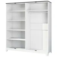 Dulap Linear Neman Verona MN-024-04 199 x 65 x 221 / PAL / Alb luciu photo 2