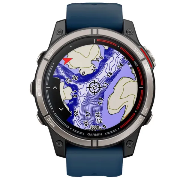 Ceas inteligent Garmin Quatix 7 Pro 1.3"/ 47 mm/ Titanium - Blue/ 010-02803-81 photo 2