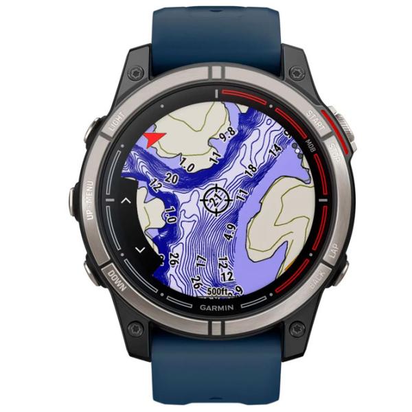 Ceas inteligent Garmin Quatix 7 Pro 1.3"/ 47 mm/ Titanium - Blue/ 010-02803-81 photo 2