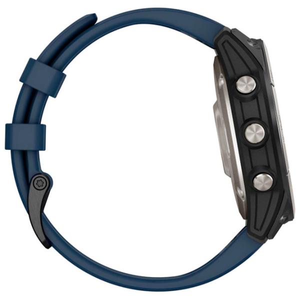 Ceas inteligent Garmin Quatix 7 Pro 1.3"/ 47 mm/ Titanium - Blue/ 010-02803-81 photo 5