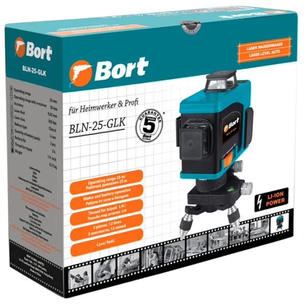 Nivele lazer Bort BLN-25-GLK rotativ/ Acumulator photo 12