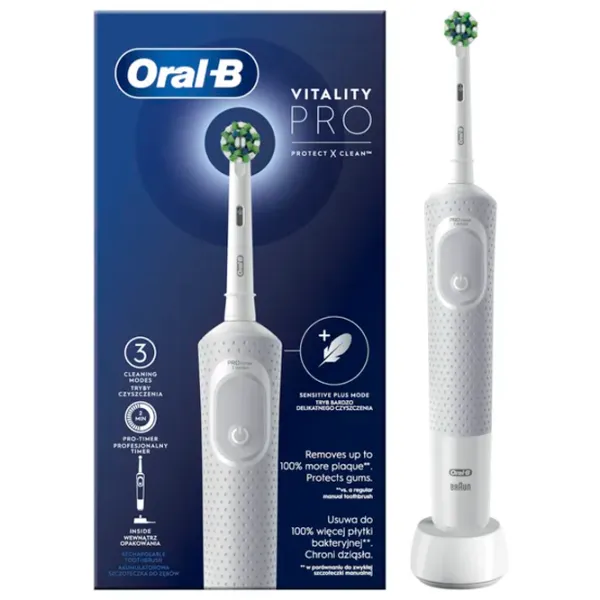 Periuță de dinți electrică Braun Vitality Pro Protect X 2D/ Gray photo 2