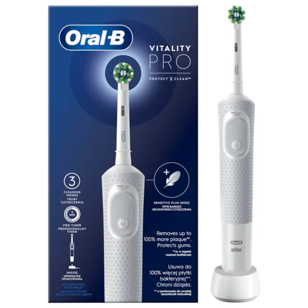 Periuță de dinți electrică Braun Vitality Pro Protect X 2D/ Gray photo 2