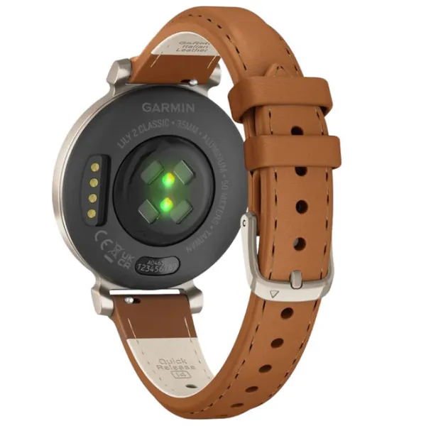 Ceas inteligent Garmin Lily 2 Classic 1"/ 35.4 mm/ Gold - Brown/ 010-02839-02 photo 4