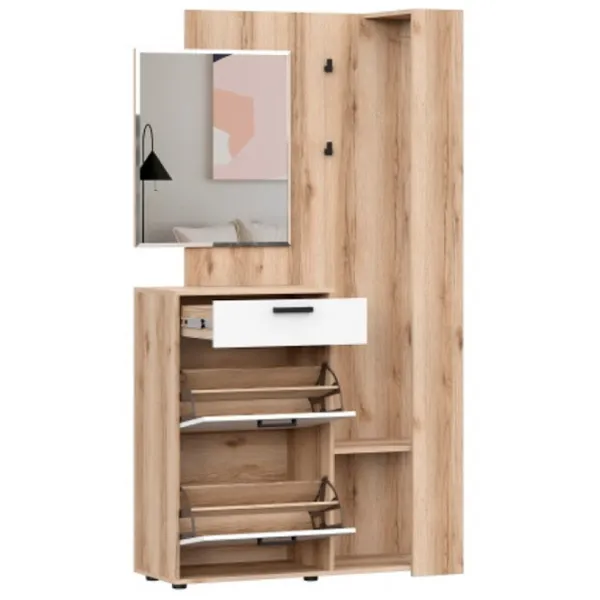 Dulap pentru antreu SV-Mobilier № 4 LPAL/ White photo 2