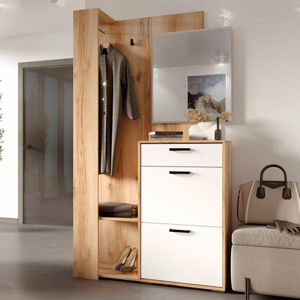 Dulap pentru antreu SV-Mobilier № 4 LPAL/ White photo 3