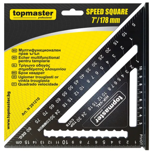 Угломер Topmaster 281210 178 мм Треугольник/ Алюминий photo 2