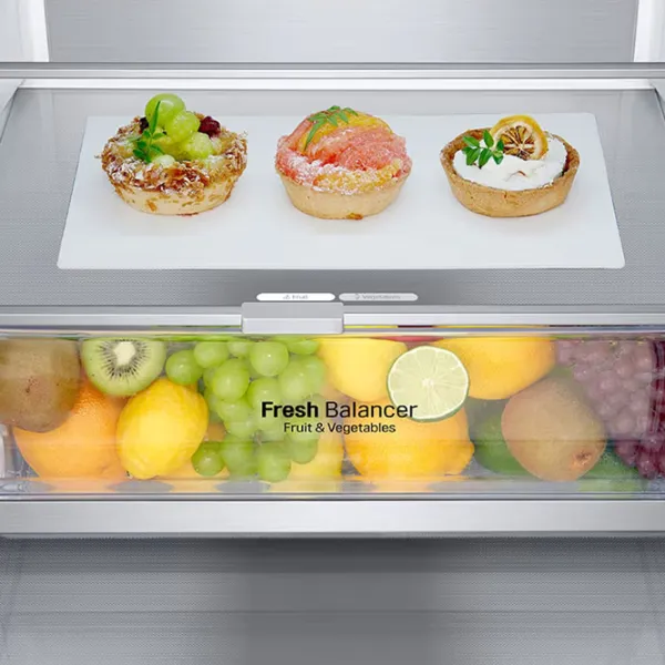 Frigider LG GBB72SWVGN cu congelator jos 384 l / 203 cm / White photo 7
