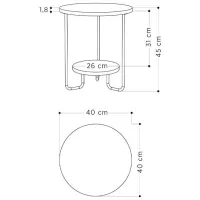 Журнальный столик Showdeko Corro Side M.SH.20968.2 Белый photo 3