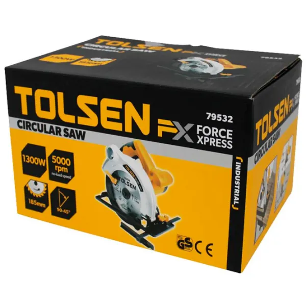 Дисковая пила Tolsen 79532 185 мм/ Желтый photo 5