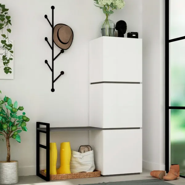 Dulap pentru antreu Showdeko Mello PAL/ White photo 3