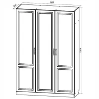 Dulap Linear ML-Mobila Liverpool Nr15 150 x 54.2 x 220.6 / PAL / Ivory photo 2