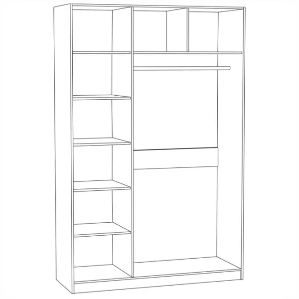 Dulap Linear ML-Mobila Liverpool Nr15 150 x 54.2 x 220.6 / PAL / Ivory photo 3 Dulap Linear ML-Mobila Liverpool Nr15 150 x 54.2 x 220.6 / PAL / Ivory photo 3