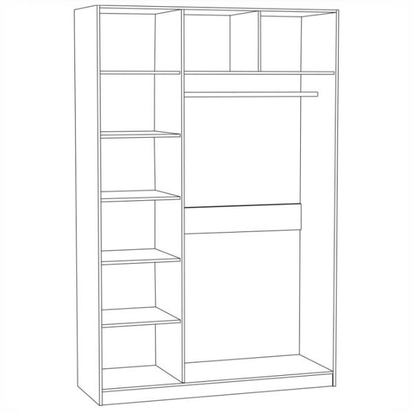 Dulap Linear ML-Mobila Liverpool Nr15 150 x 54.2 x 220.6 / PAL / Ivory photo 3 Dulap Linear ML-Mobila Liverpool Nr15 150 x 54.2 x 220.6 / PAL / Ivory photo 3