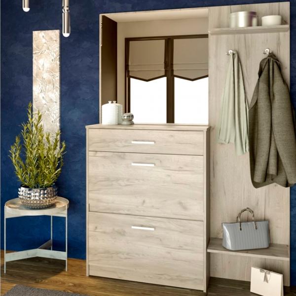 Dulap pentru antreu Sokme Denver PAL/ Gray Craft Oak photo 3