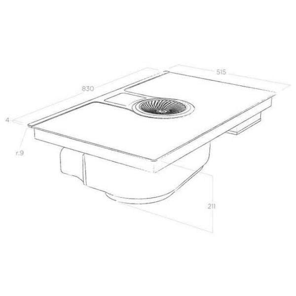 Plită încorporabilă cu inducție Elica Nicolatesla One BL/ F/ 83 Vitroceramică/ Black photo 5