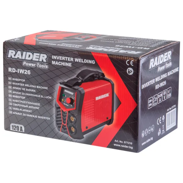 Сварочный аппарат Raider RD-IW26 230 В ручная дуговая (MMA)/ Красный photo 2