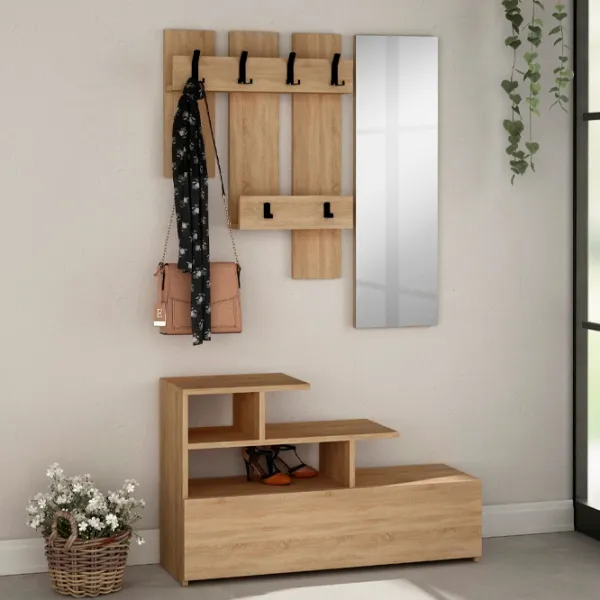Dulap pentru antreu Showdeko Vesty PAL/ Oak photo 4 Dulap pentru antreu Showdeko Vesty PAL/ Oak photo 4