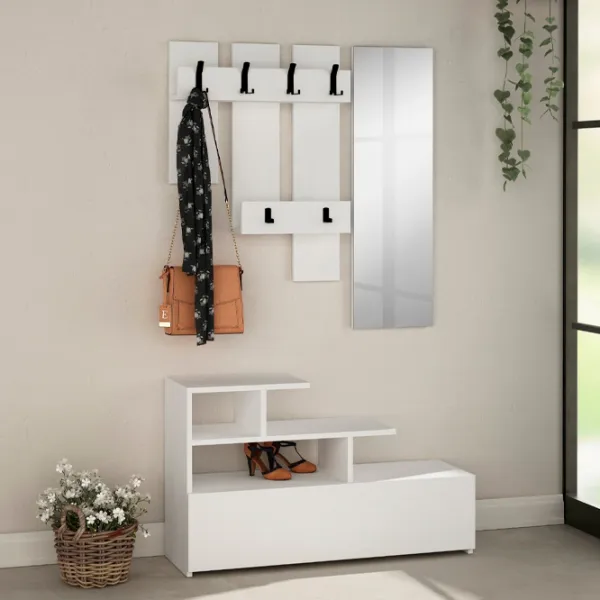 Dulap pentru antreu Showdeko Vesty PAL/ White photo 3