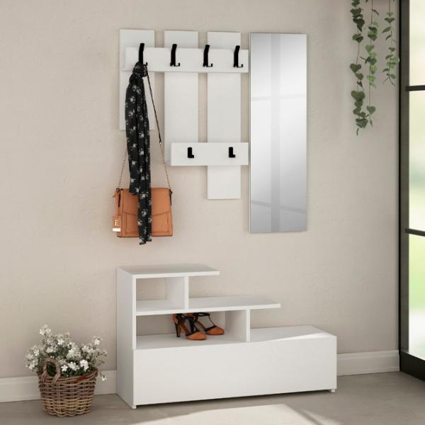 Dulap pentru antreu Showdeko Vesty PAL/ White photo 3