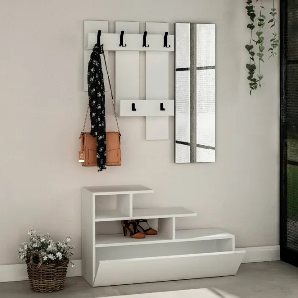 Dulap pentru antreu Showdeko Vesty PAL/ White photo 4