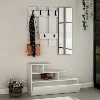Dulap pentru antreu Showdeko Vesty PAL/ White photo 4