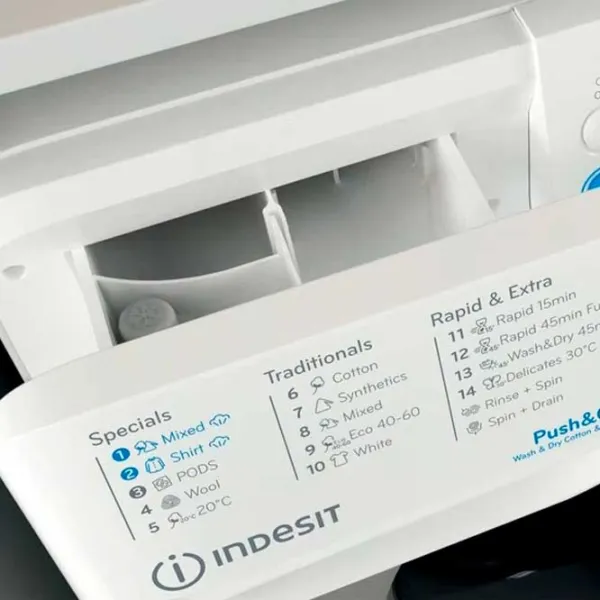 Стиральная машина с сушкой Indesit DE 96436 EWSV 9 кг / 1400 об/мин / Белый photo 2