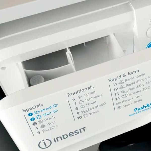Стиральная машина с сушкой Indesit DE 96436 EWSV 9 кг / 1400 об/мин / Белый photo 2