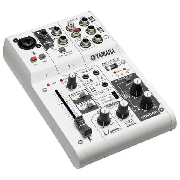 Миксер аналоговый Yamaha AG03 активный/ 20 Гц - 20 кГц/ Белый photo 3