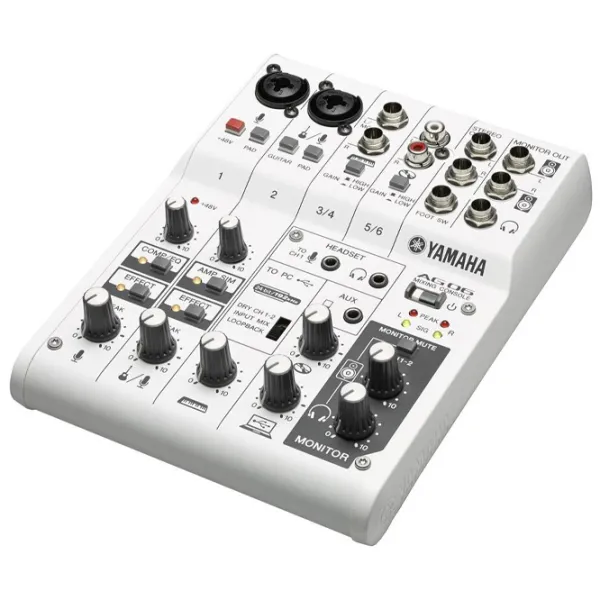 Mixer analog Yamaha AG06 activ/ 20 Hz - 20 kHz/ White photo 3