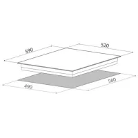 Plită încorporabilă cu inducție Elica Ratio 603 BL Vitroceramică/ Black photo 3
