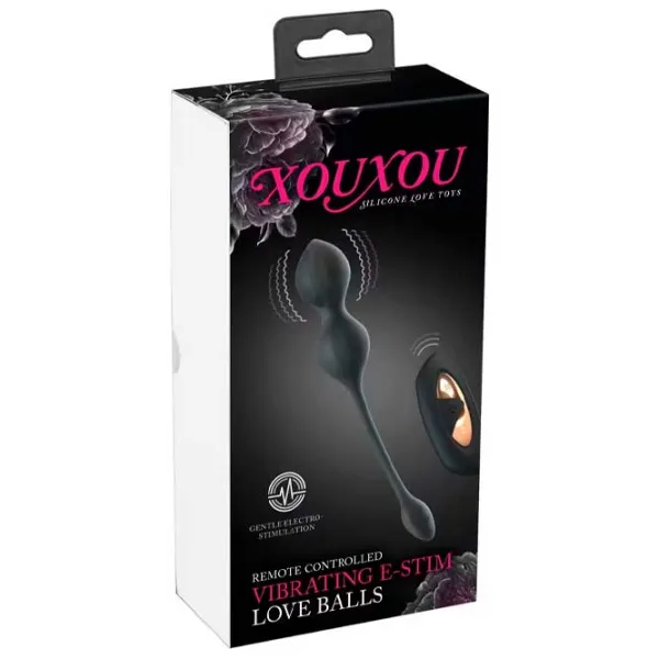 Вибратор XOUXOU Vibrating E-Stim Love Balls Черный photo 5