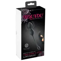 Vibrator XOUXOU Vibrating E-Stim Love Balls Black photo 5