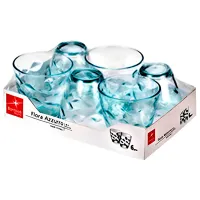 Набор стаканов Bormioli Rocco Flora Acqua 0.26л / Стекло / Светло-синий photo 2