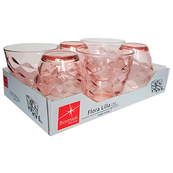 Set de pahare Bormioli Rocco Flora Acqua 0.26l / Sticlă / Purple photo 2 Set de pahare Bormioli Rocco Flora Acqua 0.26l / Sticlă / Purple photo 2