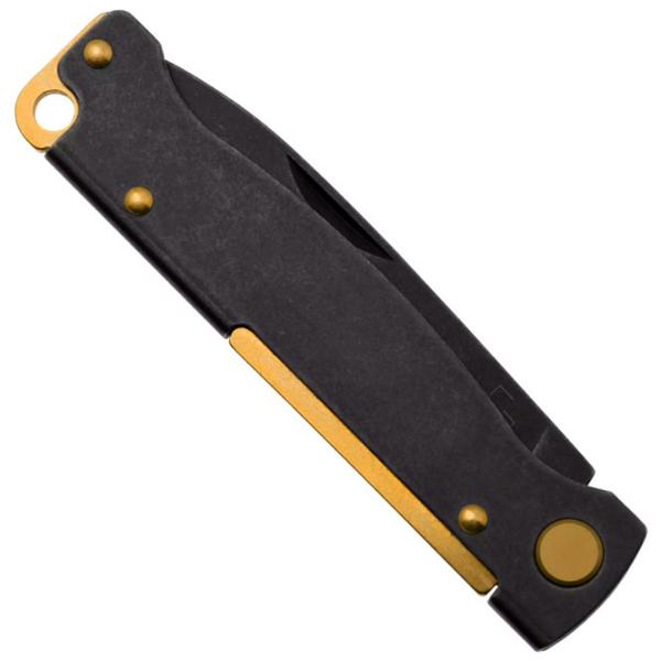 Cuțit Boker Plus Atlas Black Brass StoneWash 01BO859 de buzunar/ Sandvik 12C27 photo 3