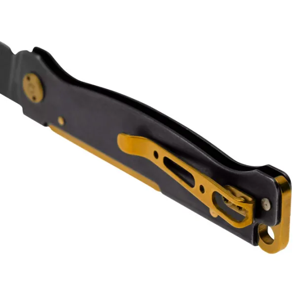 Cuțit Boker Plus Atlas Black Brass StoneWash 01BO859 de buzunar/ Sandvik 12C27 photo 5