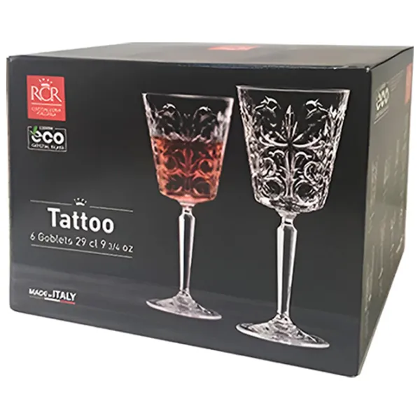 Set de pahare RCR Tattoo 0.29l / Cristal / Transparent photo 4