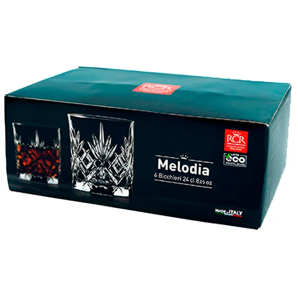 Набор стаканов RCR Melodia 0.24л / Хрусталь / Прозрачный photo 3 Набор стаканов RCR Melodia 0.24л / Хрусталь / Прозрачный photo 3